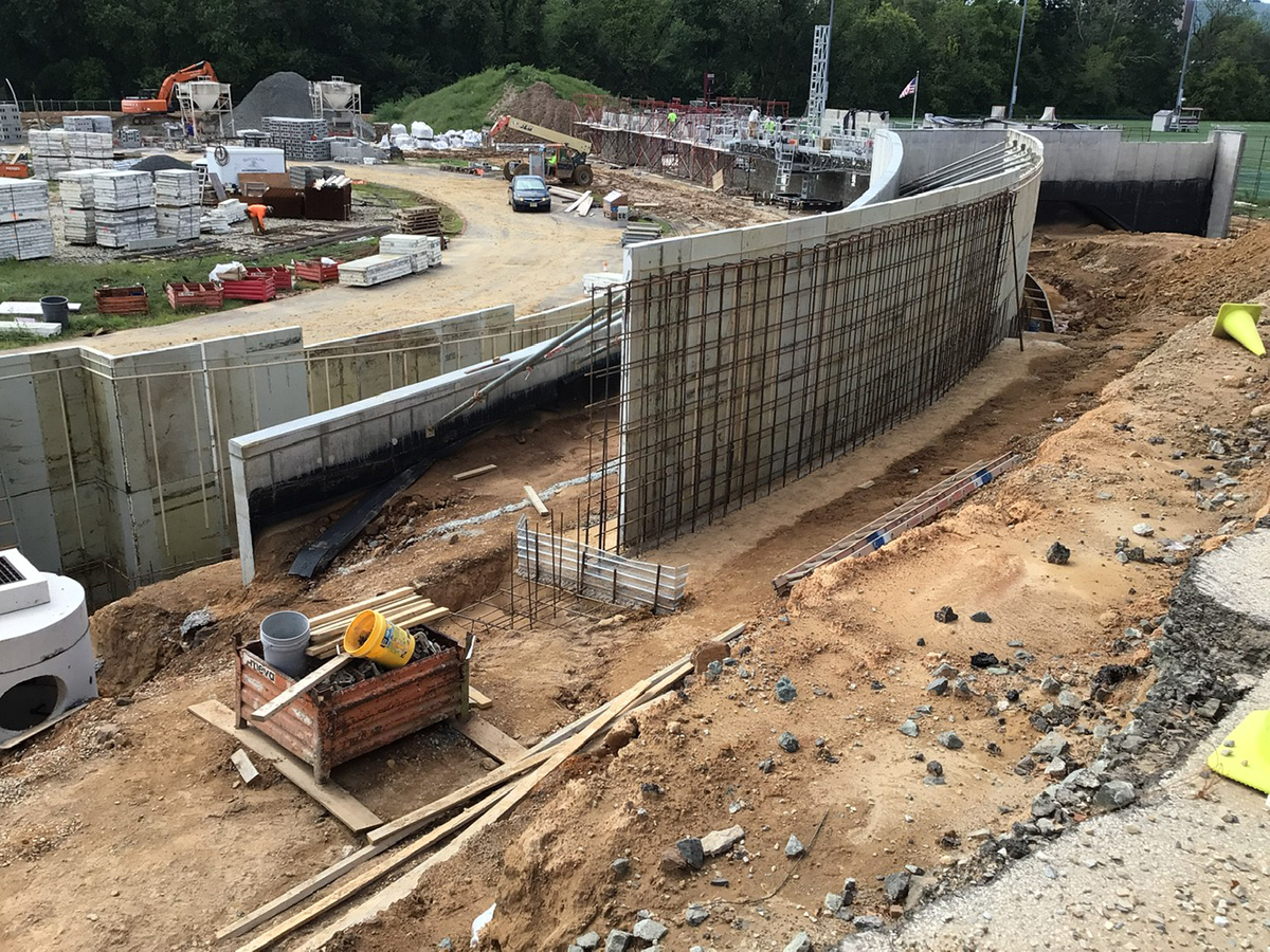 Radnor Project Concrete Wall Construction